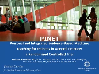 PINET  Personalized Integrated Evidence-Based Medicine  teaching for trainees in General Practice:
