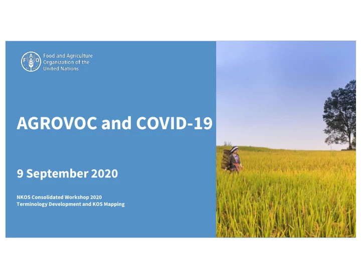 agrovoc and covid 19