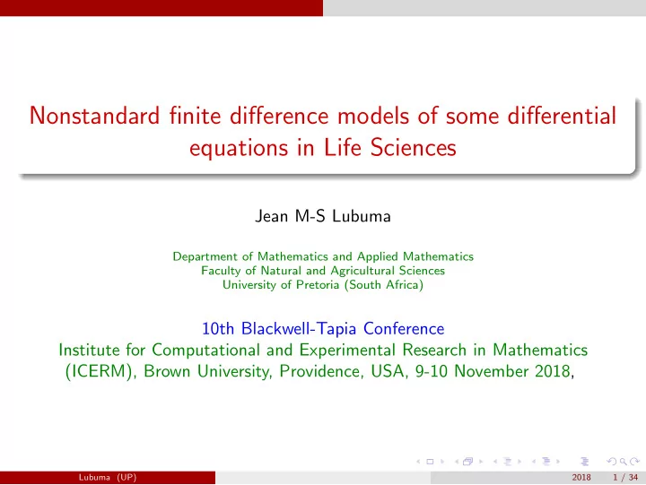 nonstandard finite difference models of some differential