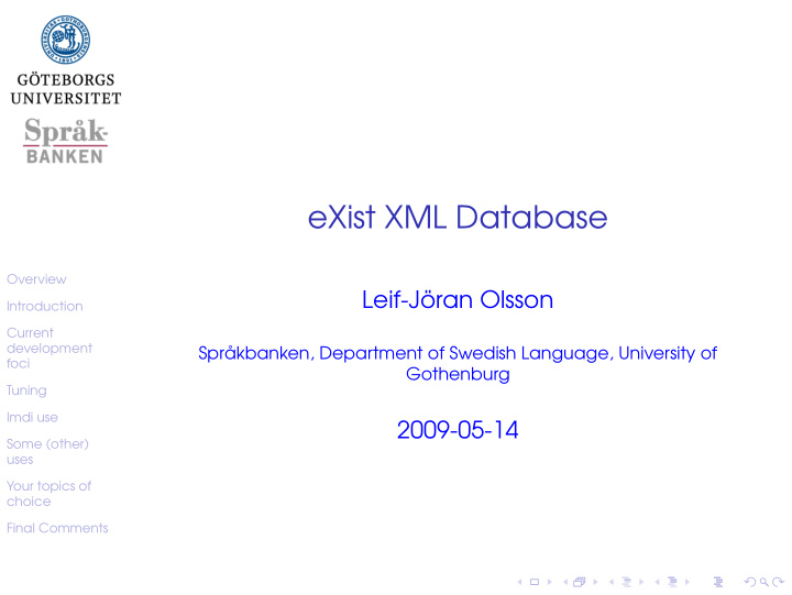 exist xml database