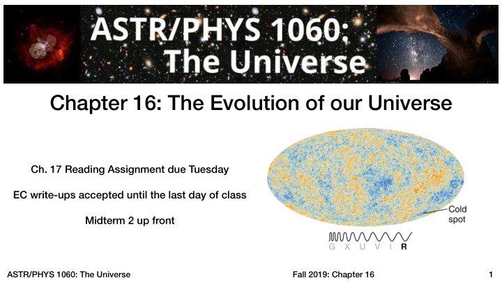 chapter 16 the evolution of our universe
