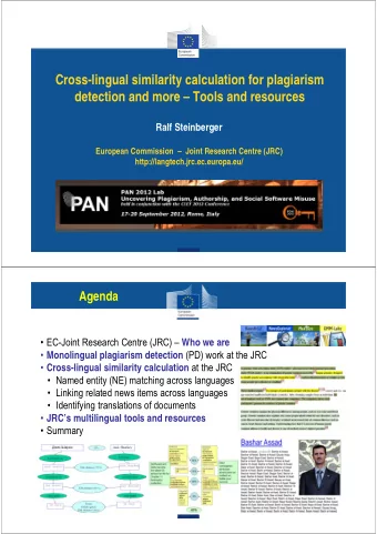 Cross-lingual similarity calculation for plagiarism  detection and more  Tools and resources
