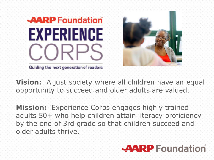 older adults thrive experience corps timeline
