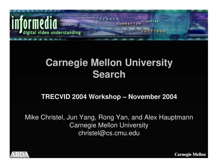 carnegie mellon university search