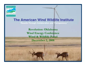 The American Wind Wildlife Institute  The American Wind Wildlife Institute  Results Through