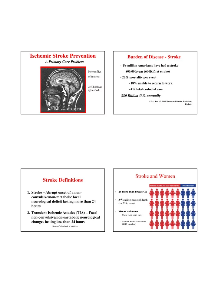 ischemic stroke prevention