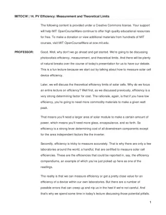 1  And thirdly, there are new technologies that are being promised right and left to  overcome some