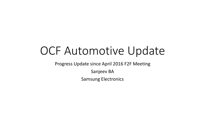ocf automotive update