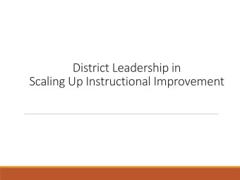 Scaling Up Instructional Improvement  Schedule Presentation 1 by Motoko Akiba (FSU) &amp; Aki