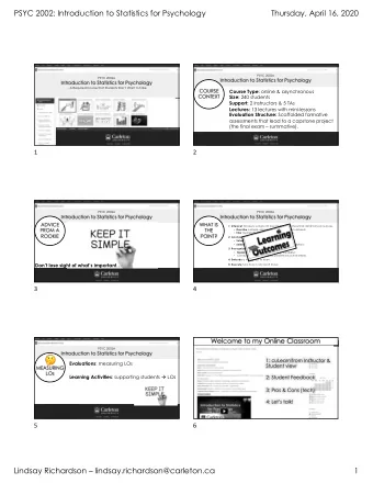 1: cuLearn from Instructor &amp; Evaluations : measuring LOs  Student view  MEASURING  LOs