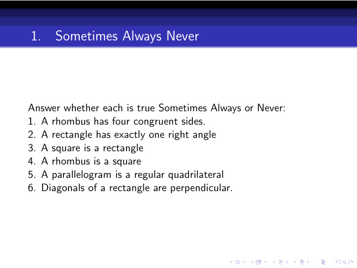 1 sometimes always never