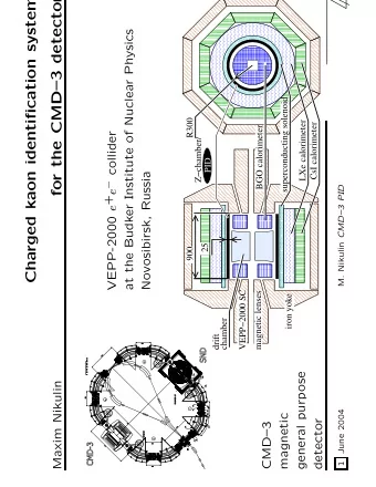 Charged kaon identification system  for the CMD3 detector