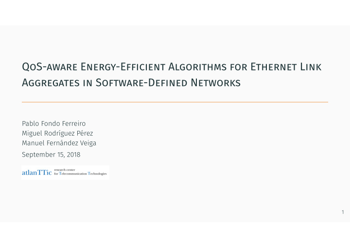 qos aware energy efficient algorithms for ethernet link