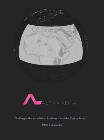 Challenges the established business model for Equity Research  MENA &amp; West Africa  OVERVIEW