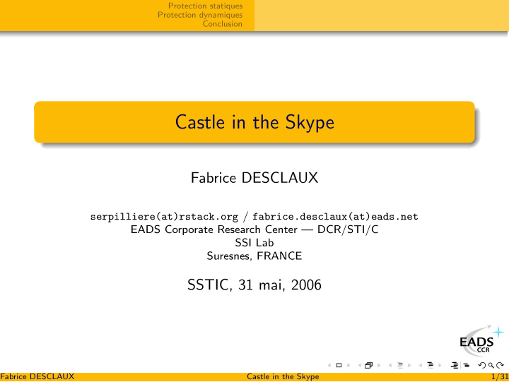 castle in the skype