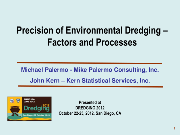 precision of environmental dredging factors and processes