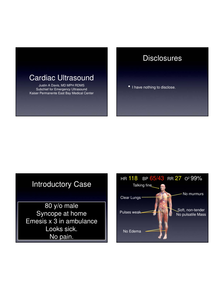 disclosures cardiac ultrasound
