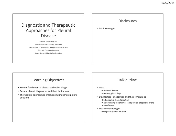 diagnostic and therapeutic
