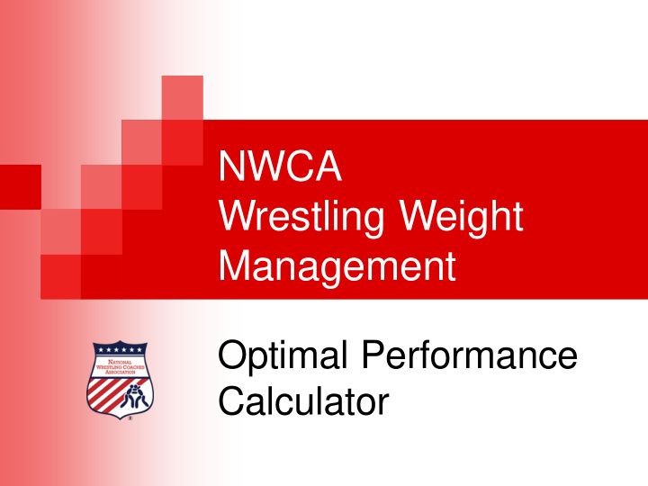 nwca wrestling weight management