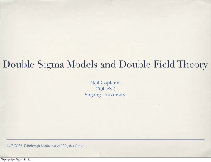 double sigma models and double field theory