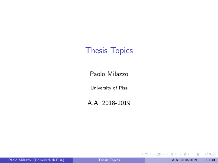 thesis topics