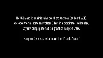 The USDA and its administrative board, the American Egg Board (AEB),  exceeded their mandate and