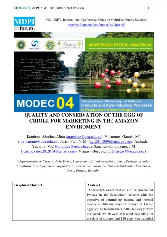 MOL2NET , 2019 , 5, doi:10.3390/mol2net-05-xxxx  2  for each day of storage. The treatments to be