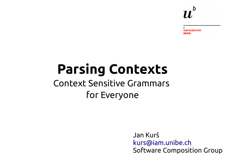 parsing contexts