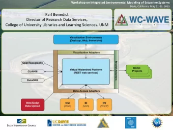 Karl Benedict  Director of Research Data Services,  College of University Libraries and Learning