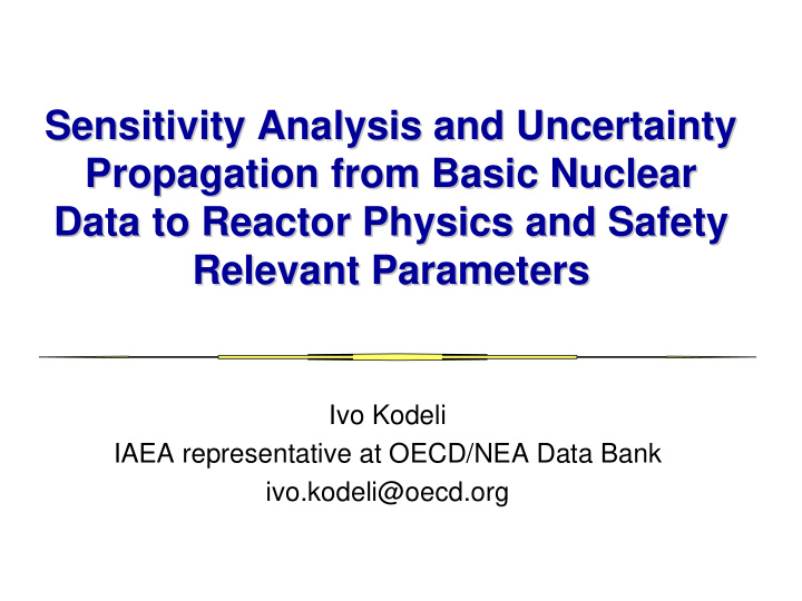 sensitivity analysis and uncertainty sensitivity analysis