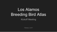 los alamos breeding bird atlas