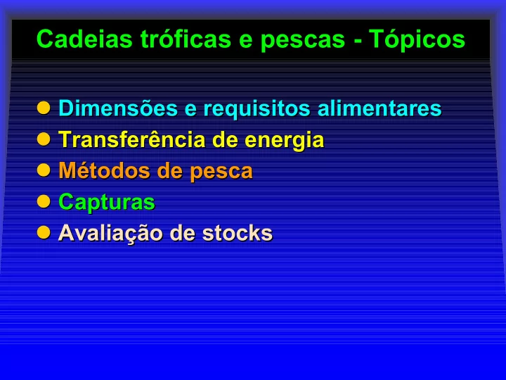 cadeias tr ficas e pescas t picos t picos cadeias tr