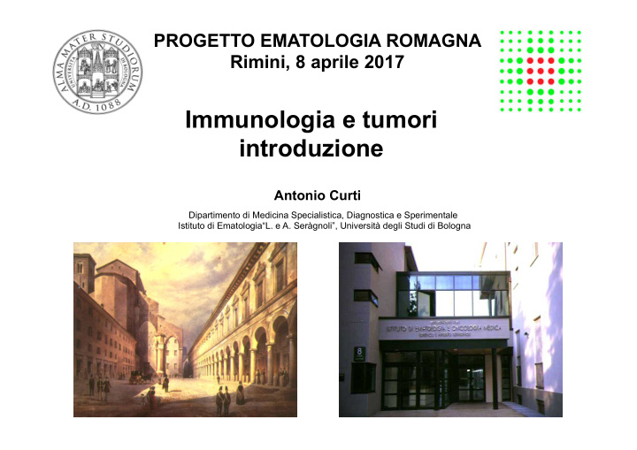 immunologia e tumori introduzione