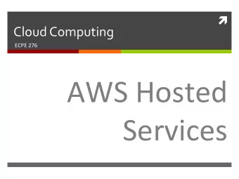 AWS  Hosted    Services    2      Compute    Cloud  Compu2ng    Spring