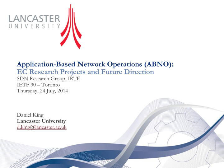 application based network operations abno