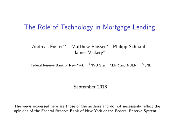 the role of technology in mortgage lending