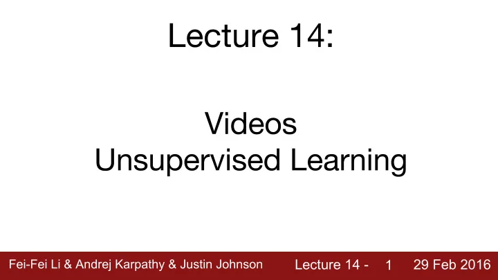 lecture 14 lecture 14 29 feb 2016 29 feb 2016 1