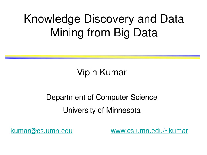 mining from big data