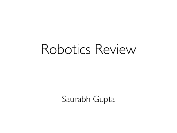 robotics review