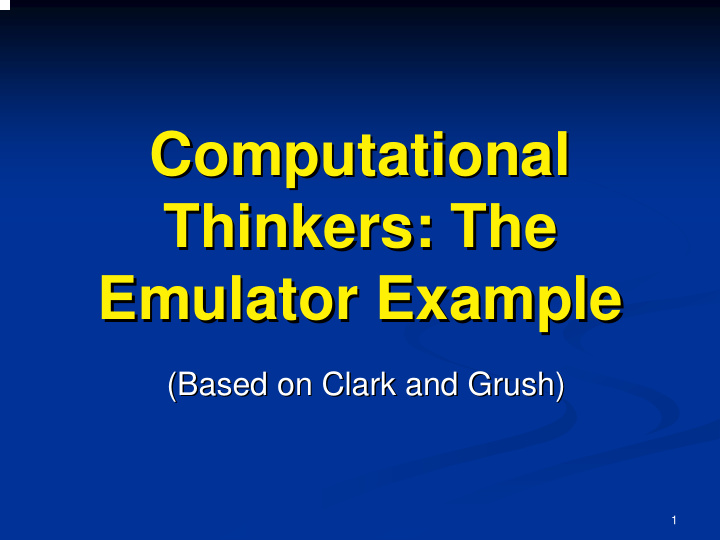 computational computational thinkers the thinkers the