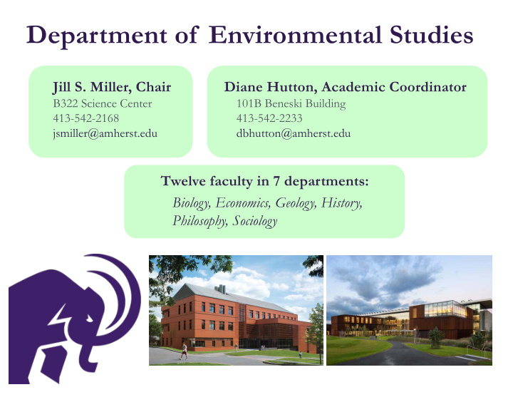 department of environmental studies