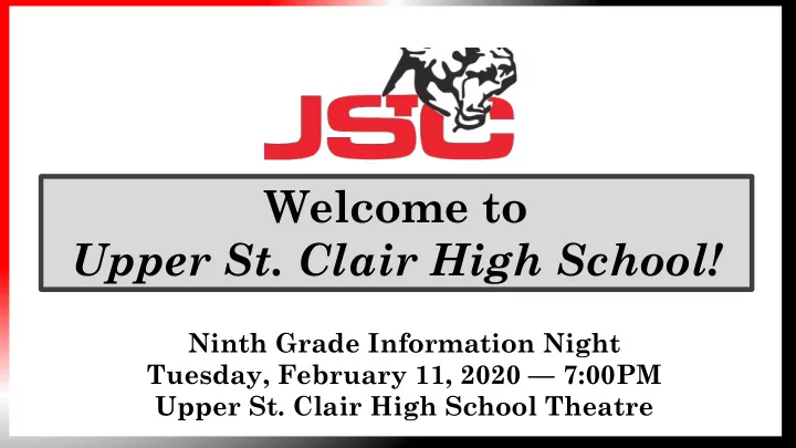 welcome to upper st clair high school