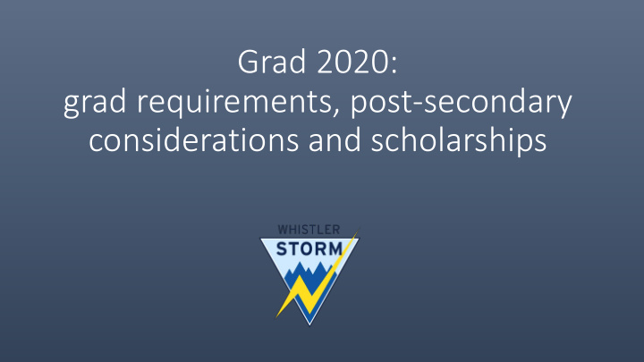 grad requirements post secondary