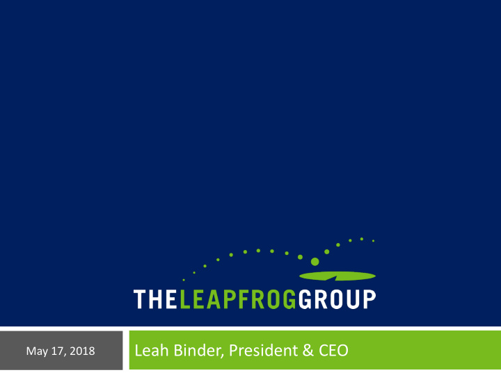 leah binder president ceo