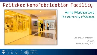 Anna Mukhortova  The University of Chicago  VIII RASA Conference  Chicago  November 5, 2017