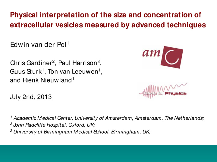 physical interpretation of the size and concentration of