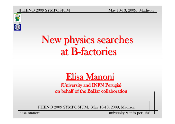 new physics searches new physics searches new physics