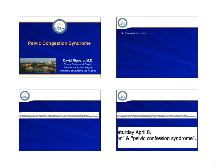 pelvic congestion syndrome
