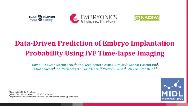 data driven prediction of embryo implantation probability