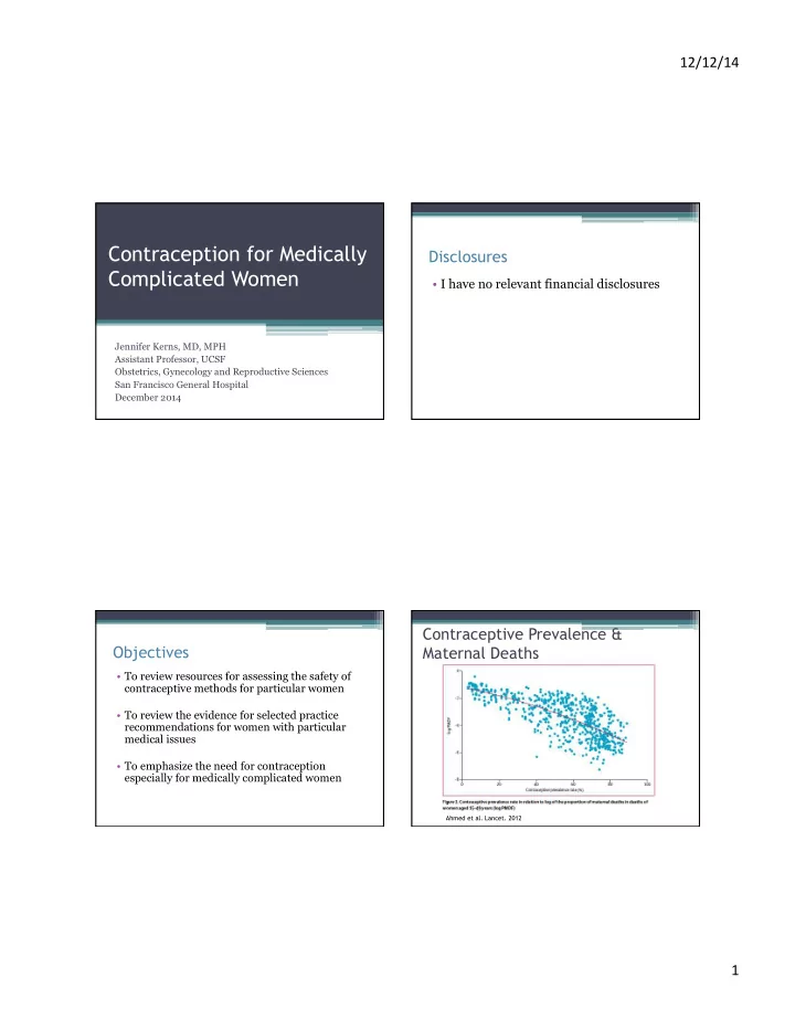 contraception for medically